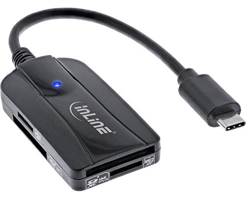 InLine 66772C Card Reader USB 3.1 USB-C, für SD/SDHC/SDXC, microSD, UHS-II kompatibel