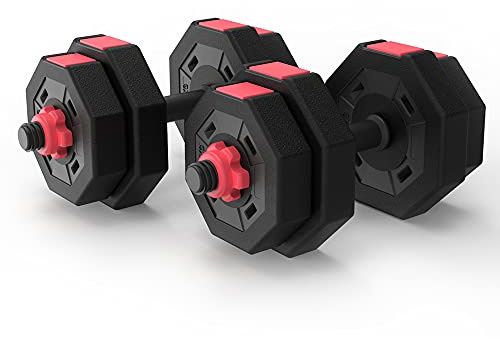 Green Bay Cement Weight Plates Dumbbell Barbell Adjustable with Bars | 2-in-1 Home Gym, Cement Plates, Steel Bars, Spinlock Collars