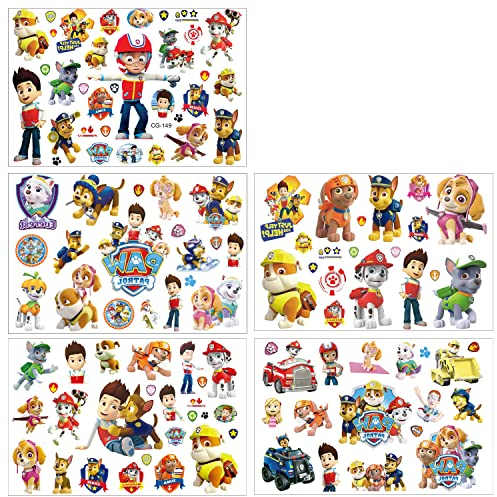 Temporäre Tattoo Set Kinder Tattoos,100+ pcs 5 Blätter Kindertattoos Aufkleber Stickers für Geschenktüten Kindergeburtstag Mitgebsel Mädchen Jungen……