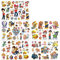 Temporäre Tattoo Set Kinder Tattoos,100+ pcs 5 Blätter Kindertattoos Aufkleber Stickers für Geschenktüten Kindergeburtstag Mitgebsel Mädchen Jungen……