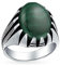 Personalisierte Herren Tier Klaue Set Große Ovale Cabochon Edelstein Dunkelgrün Malachit Signet Aussage Western Ring Für Männer Oxidiert .925 Silber Handgefertigt In Der Türkei Anpassbar
