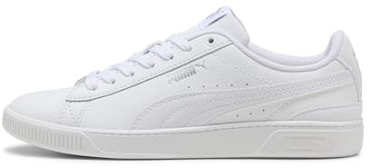 PUMA Vikky v3 Lthr, Damen Sneaker, Weiß Weiß Silber, 38.5 EU