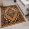 Teppich-Home Orient Teppich B8757 klassisch gewebt mit Ornamenten und floralen Mustern, Farbe:Rot, Beige, Grau, Schwarz, Größe:60x110 cm