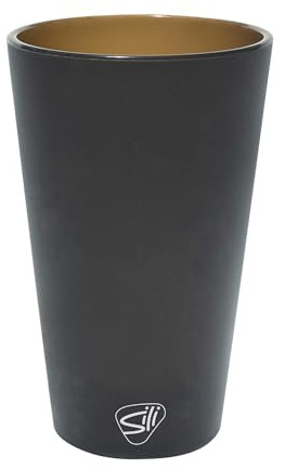 Silipint Silicone Pint Glasses, Unbreakable & Reusable 16-Ounce Silicone Cups for Indoor & Outdoors, Smoke, Pack of 2