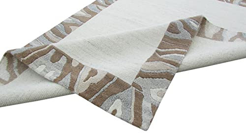 Nepal Teppich Handgeknüpft Beige Compatible with Braun 100% Wolle Orientteppich 160x228 cm N-24