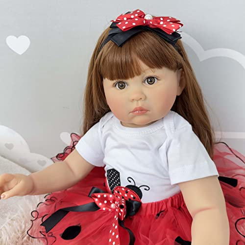 YIHANGG 28Zoll Riesige Größe Reborn Kleinkind Puppe Mädchen 70cm Puppe mit Weichem Stoffkörper Reborn Baby Puppe Prinzessin Kinder Geburtstag Geschenk