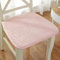 Reine Farbe Stuhlkissen Sitzkissen mit Haltebändern, Cord Sitzauflage für Innen, Anti-Rutsch, Keine Füllung, D Form Dicke 1cm,Rosa,45x43cm