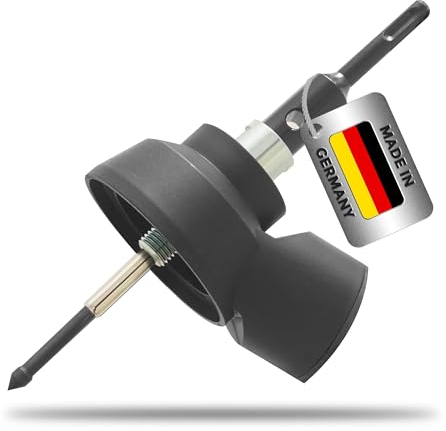 BERGMANN ® MADE in GERMANY | Absaugung für Dosensenker M16 auf M16 + SDS Plus Adapter + Zentrierspitze federnd für Kernbohrgeräte Kernbohrmaschinen | Kernbohrer Lochsäge Eibenstock Baier Hilti Bosch