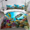 EHAOKK 3D Meer Tier Bettwäsche Set,Delfin,schildkröten bettwäsche，Tropischer Fisch,Korallen,Meeresleben Bettbezug,Blaue Unterwasserwelt Bettbezug für Kinder (B, 135 x 200 cm)
