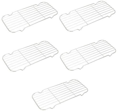 BESTonZON Kühlregal 5 Stück Edelstahl-Kochtopf Edelstahl-Serviertablett Keks-Trockengestell Seve-Bräter Luftfritteuse Toast-Rack Brotkühlregal Grill-Grill-Rack Brotregal Cool-Net-Wok Gestell