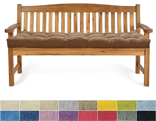 PHUSTJKL Bankauflage Bankkissen 165X40X6CM Sitzkissen für Bank rutschfeste Bankpolster Gartenbankkissen Rückenkissen Schaukel Stuhlkissen für Outdoor/Indoor Gartenmöbel Terrasse-Braun