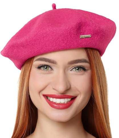 Gajaous Klassische Woll Baskenmützen für Frauen, Damen stilvolle französische Baskenmützen Malerinnen-Hut