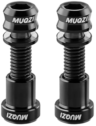 Ronyme 2 Set Fahrrad Carbon Vorbau Schrauben Muttern Fahrrad Vorbau Schrauben Muttern Fahrrad Riser Schrauben Teile Zubehör für Rennräder Radfahren, 23mmx8mm Schwarz