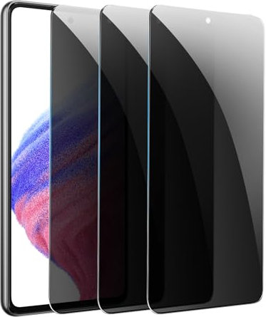 【3 Stück】Sichtschutz Schutzfolie für Samsung Galaxy A53 5G,Privacy Panzer Schutz glas,Anti-Peeping Sichtschutzfolie,Anti-Spy Schutzglas