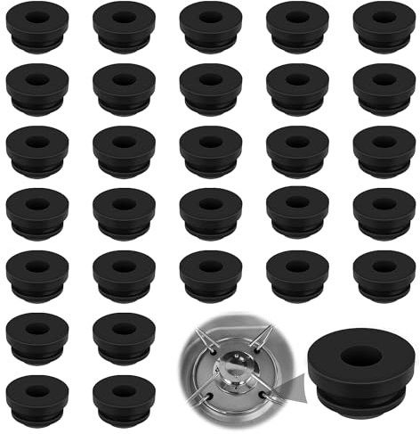 WUISOLQP 30 Stück Topfträgergummis Gasherd,Gummidurchführungen,Rostgummifüe,Gummitüllen für Topfstützen mit 5mm Stäben von Dometic, Smev und Thetford Wohnmobilöfen Zubehör