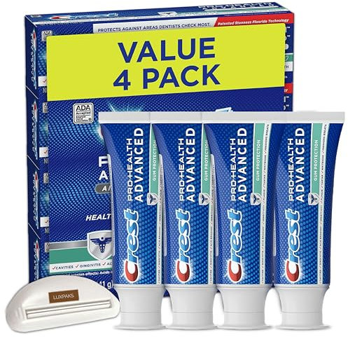 LUXPAKS Squeezer Compatible with Pro-Health Advanced Antibacterial Toothpaste, Mint Burst, 5 oz, Pack of 4