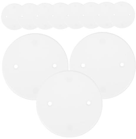 TOKIDNY 50pcs Round Blank Cover Plates Cables Tidy Electrical Box Cover Ceiling Light Plate Decorative Cable Conduit White
