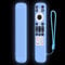 LEFXMOPHY Cover for 2023 TCL RC813 FMB1 / RC902V FMR1 / RC923 Voice Remote, Silicone Cover for TCL Q6 Q7 QM8 S4 S3 Series Google TV Remote Control Protector Glow in Dark - Blue