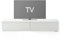 Xisilla Meuble TV blanc avec double porte de grande capacité - Meuble TV bas