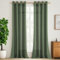 MRTREES Cortinas Semitranslúcidas de Salon 2 Piezas Modernas Cortinas Dormitorio Lino Twopage Cortina Visillo con Ojales para Habitacion Comedor Cortinas Cocina Largas, 140x260 CM, Verde Oliva