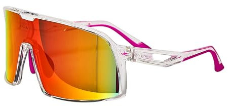 Black Crevice Sport Sonnenbrille, transparent/revo orange