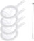 PacuM 4 Pcs Ultra Fine Mesh Sieve Nylon Mesh Strainer Plastic Tea Strainer Food Sieve with Stirrers for Filtering Coffee, Tea, Juice, Wine, Milk(80/100/200/400 Mesh)
