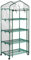 Outsunny Invernadero Pequeño Invernadero de Exterior con Ruedas Estantes de 4 Niveles Puerta con Cremallera y Marco de Acero Invernadero para Cultivar Plantas Flores 69x50x165 cm Transparente
