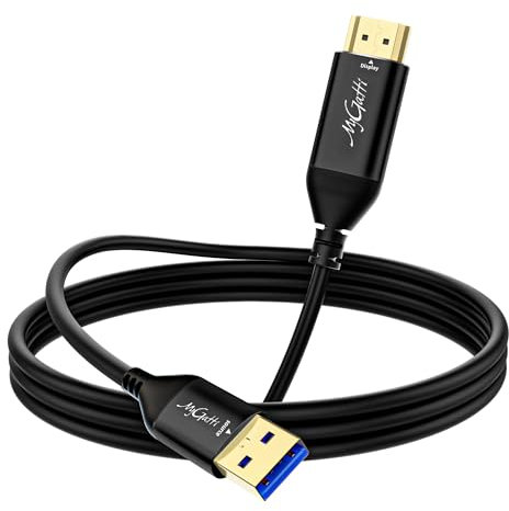 Câble adaptateur USB 3.0 vers HDMI 1 m,unidirectionnel Typ-A mâle vers HDMI mâle,2K/1080P Full HD pour moniteur,PC,TV, compatible avec Windows 11/10/8.1/8/7,macOS,installation du pilote requise