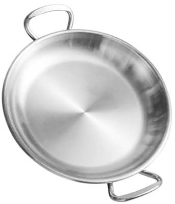 VICASKY Edelstahlteller Mit Griffen Aus Rostfreiem Stahl Multifunktionales Serviertablett Für Zuhause Restaurant Und Hotel Leicht Zu Reinigen Vielseitiges Snacktablett