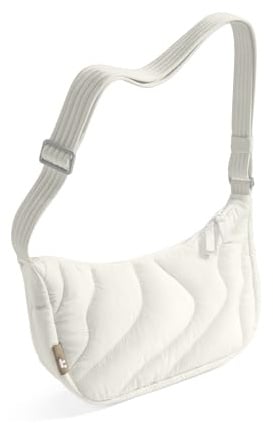 tomtoc 3,5L Puffer Sling Crossbody Bag Damen Nylon Moon Bag | Modische Handtasche mit Bequemem Schulterriemen, Innenfächern für Mobiltelefon & Tägliche Essentials