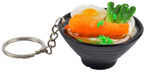 RONGSHEN Keys chain Simulated Noodle Keychain Food Play Pendant Unique Ramen Toys Suitable for Mobile Phone Cases Keychains and Bags Keychain