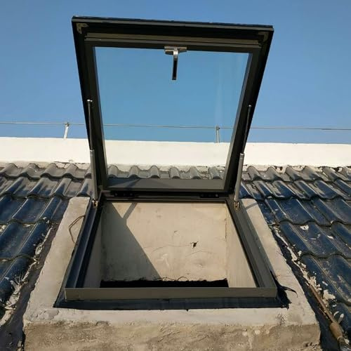 IBOWZ Egress Roof Window, Sloped Flat Skylight Cover Attic Sun Room Underground Lighting Well House Basement Window Covers, for Attic/Sun Room