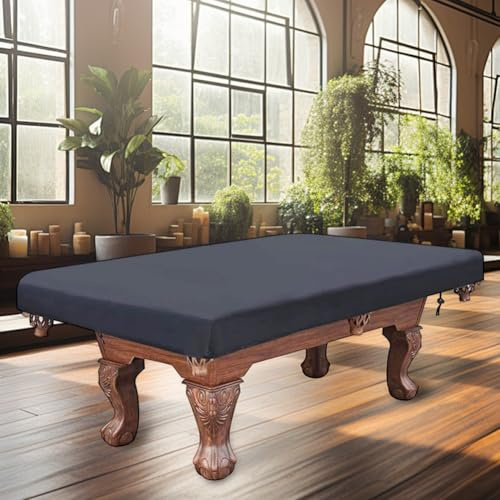 Funda resistente a la intemperie para mesa de billar de 7/8/9 pies con material 210D para una protección constante en patios o cubiertas (negro de 7 pies)