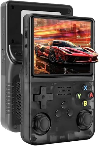 R36S Retro Handheld Game Console with 3.5 IPS Display, 128GB and 21,000+ Classic Games, Open Source Linux System, Screen Portable Pocket Video Player [Linux], Black
