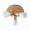 Lindby Deckenlampe Glas, Metall Holz Deckenstrahler schwenkbar & drehbar 3x E14 max. 40W ohne Leuchtmittel Deckenspot Spot Strahler