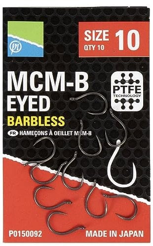 Preston Innovations MCM-B Barbless Hooks: Size 12