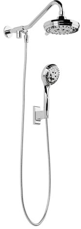 Pulse ShowerSpas-Oasis-1053-BN Colonne de douche avec pommeau de douche 5 fonctions 18 cm environ, douchette 6 fonctions, finition nickel brossé chrome poli