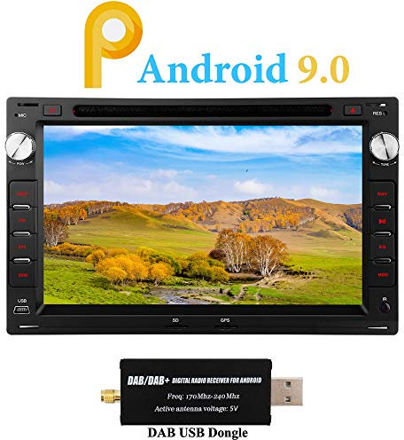 XISEDO Android 9.0 Autoradio 7 Quad Core Car Radio In-dash Car Stereo Schermo di Tocco e Lettore DVD per Volkswagen Passat B5/ Golf 4/ Polo/Jetta/Bora (con dongle DAB)