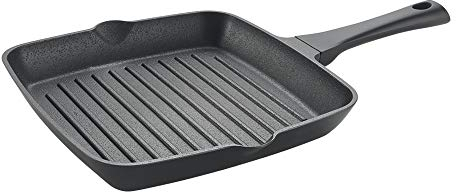 Metaltex XPERT -Sartén Plancha Grill Aluminio Fundido, 28x28 cm, antiadherente 3 capas ILAG, Full Induction válido para todo tipo de cocinas