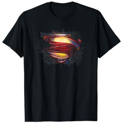 Man of Steel Grungy Shield T Shirt T-Shirt