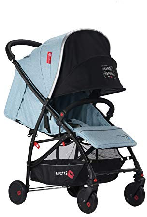 Baciuzzi, passeggino leggero, pieghevole compatto con chiusura lampo semplice e pratica ad una mano, passeggino accessoriato, traspirante, BX Almond Ague