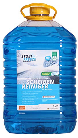 A&G-heute Stobi Freeze Scheibenfrostschutz -18°C 5 Liter | Hochwirksamer Scheibenreiniger Scheibenwischwasser | Konzentrat für Winterklare Sicht | Frostschutzmittel PKW LKW