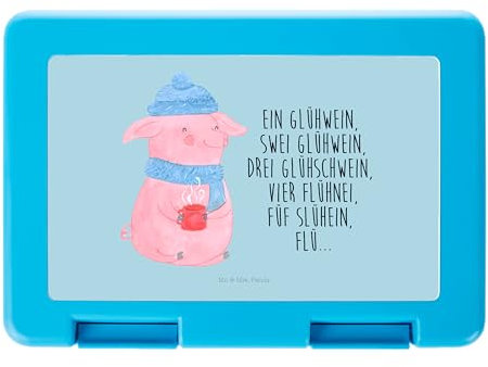 Mr. & Mrs. Panda Brotdose Schweinchen Glühwein - Geschenk, Brotbox, Lunch box, Weihnachten, Butterbrotdose, Weihnachtsdeko, Advent, Weihnachtsmarkt,