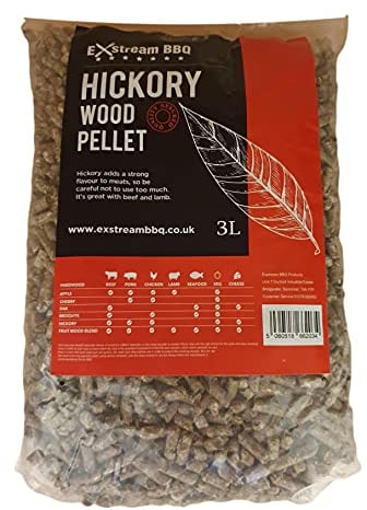 Exstream BBQ 3L Pellet - 8 Species - For Use With Ninja Electric Smokers Up to 30 Cooking Sessions & Ooni Pizza Ovens (Hickory)