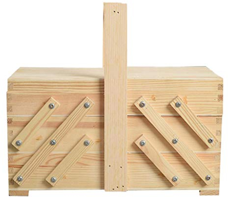 Retro Holz Nähkorb Nähen Kits Aufbewahrungsbox Natural Desk Tischdekor Vintage Organize Box Für Oma Girl Geschenk A