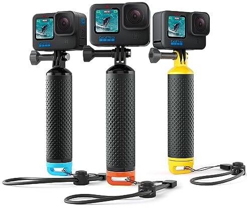 Sametop Flotante Mango Handler Empuñadura Flotador Palo Accesorio Compatible con GoPro Hero 13 12 11 10 9 8 7 6 5 Session dji Cámaras de Acción - Naranja