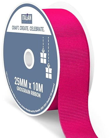 Italian Options Ripsband, 25 mm x 10 m Rolle, kirschrot