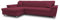 DOMO. collection Ecksofa Franzi, Couch mit Schlaffunktion, Bettkasten & Rückenfunktion, Sofa in L-Form, Eckcouch, Polsterecke, Schlafsofa 279 x 170 x 81 cm (BxTxH), bordeaux rot
