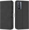 Verco custodia per Vivo Y76 5G, Case per Vivo Y76 5G Cover PU Pelle Portafoglio Protettiva, Nero