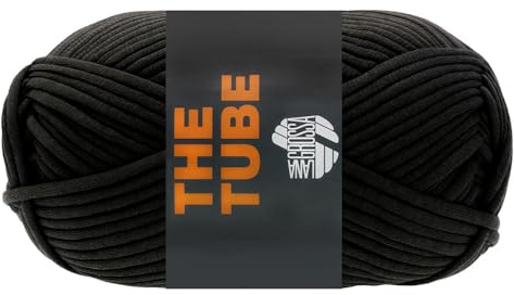LANA GROSSA The Tube | Weiches & gefüllte, ideal geeignet für Home- Accessoires und Taschen | Handstrickgarn aus 60% Baumwolle & 40% Nylon | 200g Wolle zum Stricken & Häkeln | 114m Garn FB 16